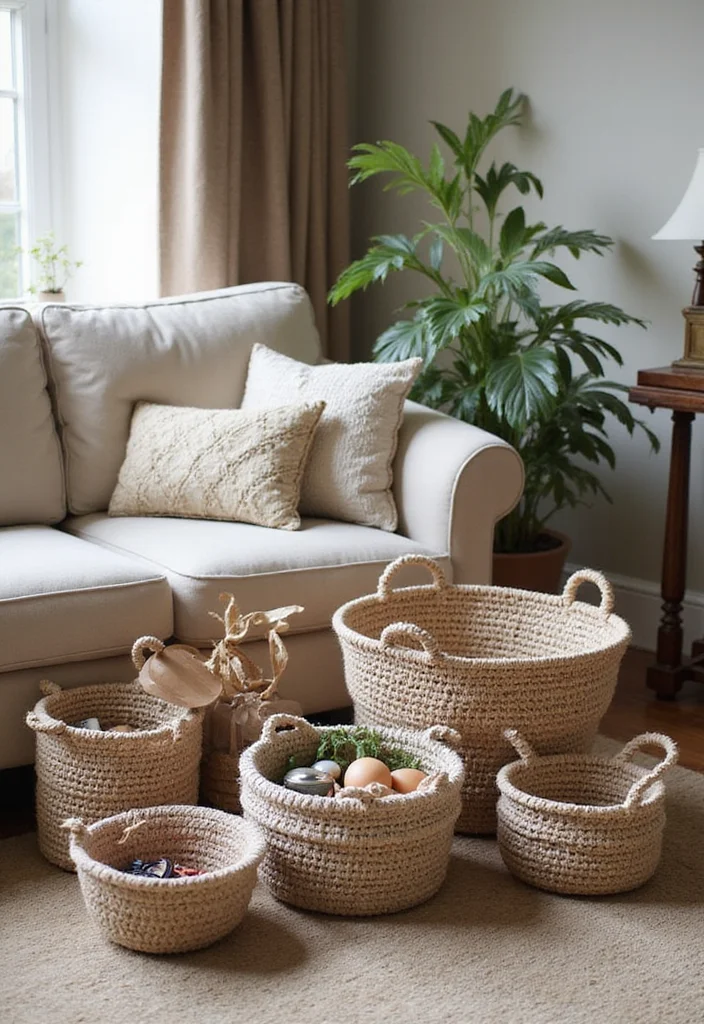 27 Creative Crafts for What to Crochet When Bored - 5. Cute Crochet Baskets