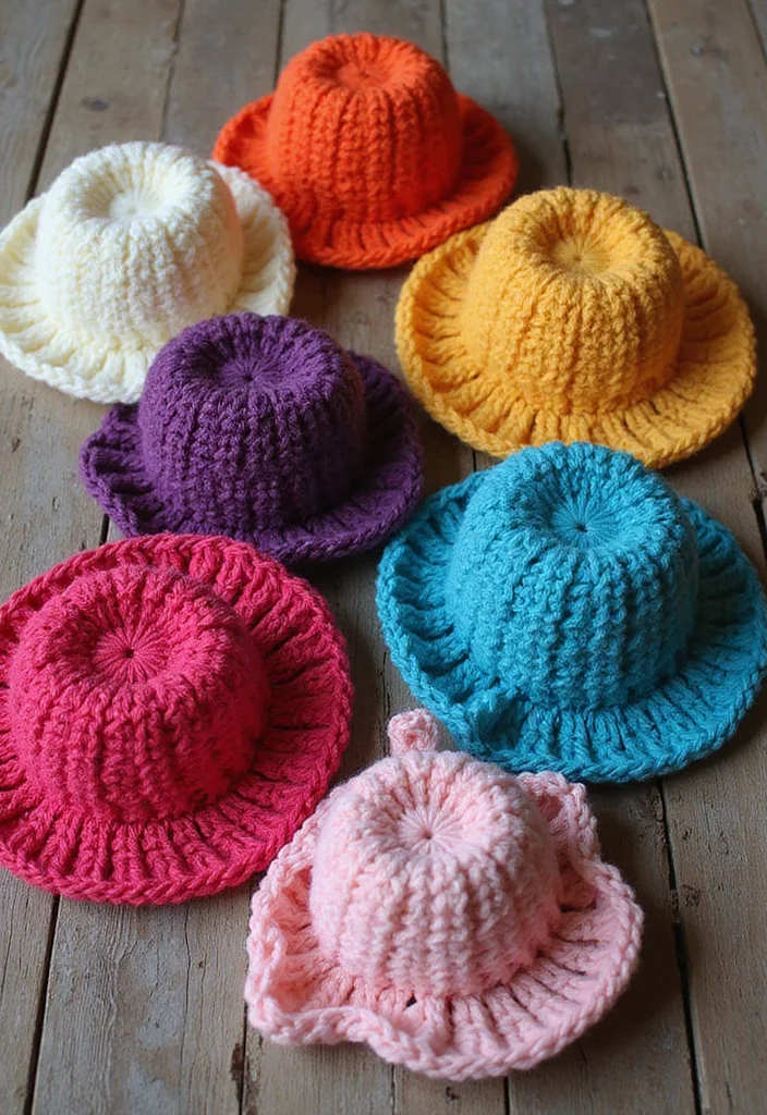 27 Creative Crafts for What to Crochet When Bored - 9. Fun Crochet Hats