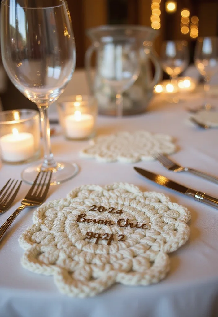 27 Home Décor Ideas with Crochet Coasters: Free Pattern Included! - 17. Crochet Coasters for Special Occasions