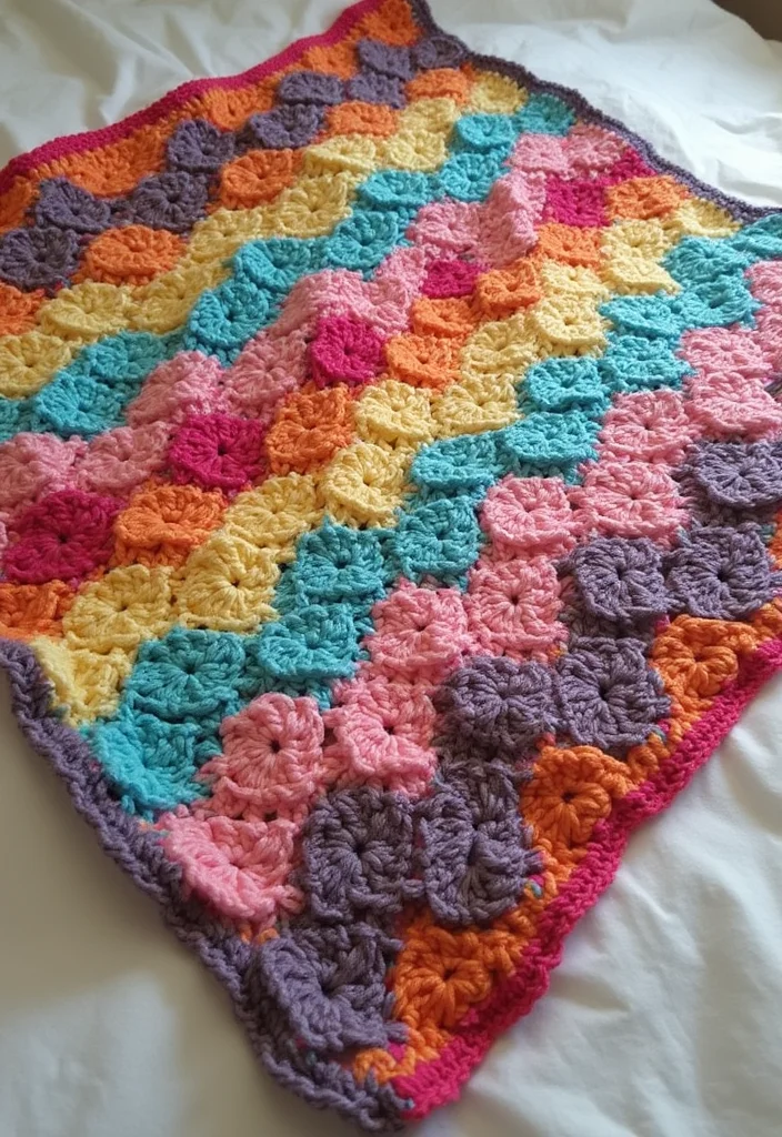 27 Inspiring Designs Using Easy Crochet Baby Blanket Free Pattern - 11. Patchwork Perfection
