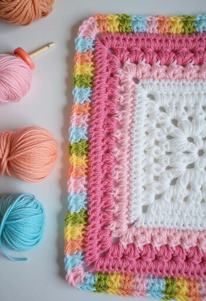 27 Inspiring Designs Using Easy Crochet Baby Blanket Free Pattern - 12. Simple Borders for a Finishing Touch