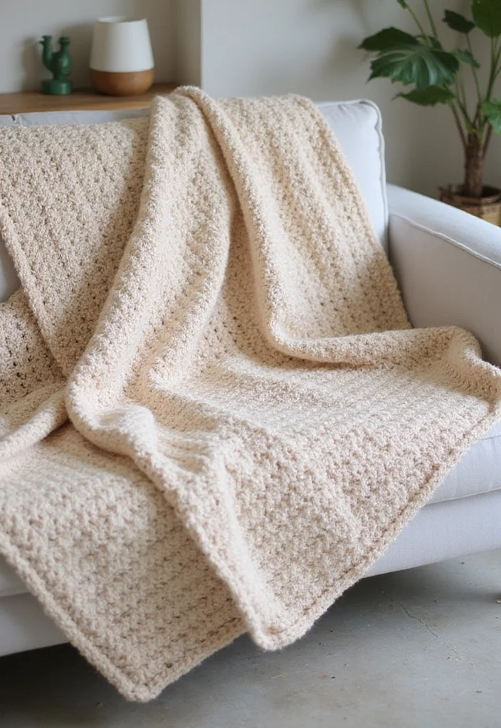 27 Inspiring Designs Using Easy Crochet Baby Blanket Free Pattern - 27. Wrap Up with a Cozy Blanket