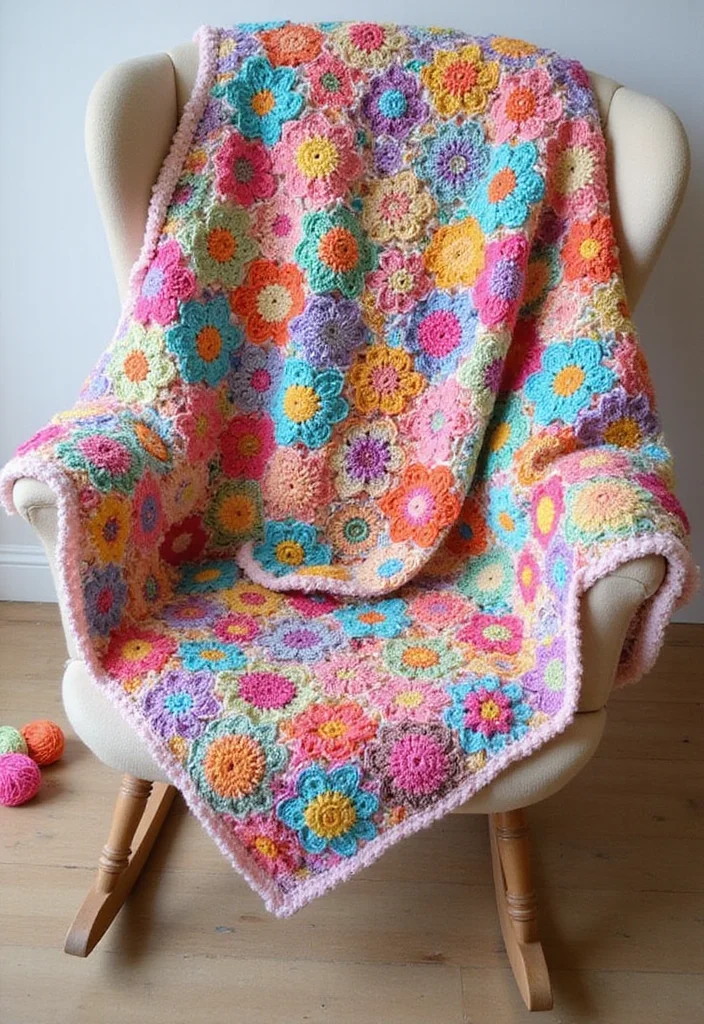 27 Inspiring Designs Using Easy Crochet Baby Blanket Free Pattern - 4. Mosaic Magic