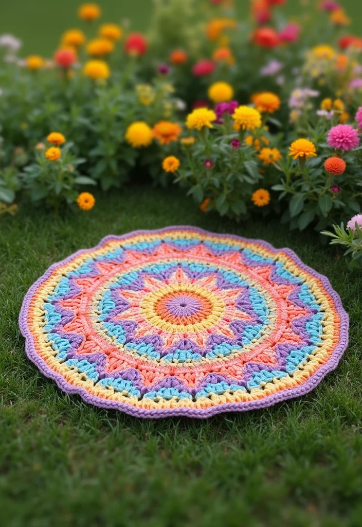 27 Inspiring Designs Using Easy Crochet Baby Blanket Free Pattern - 5. Round Baby Blanket