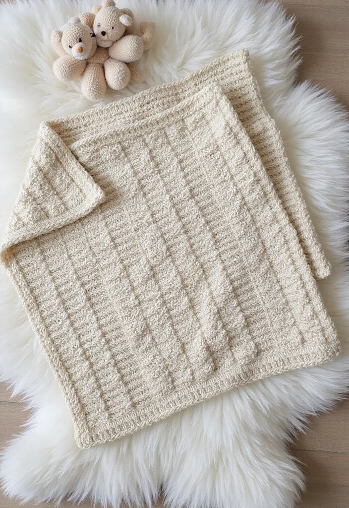 27 Inspiring Designs Using Easy Crochet Baby Blanket Free Pattern - 6. Textured Cuddle Blanket