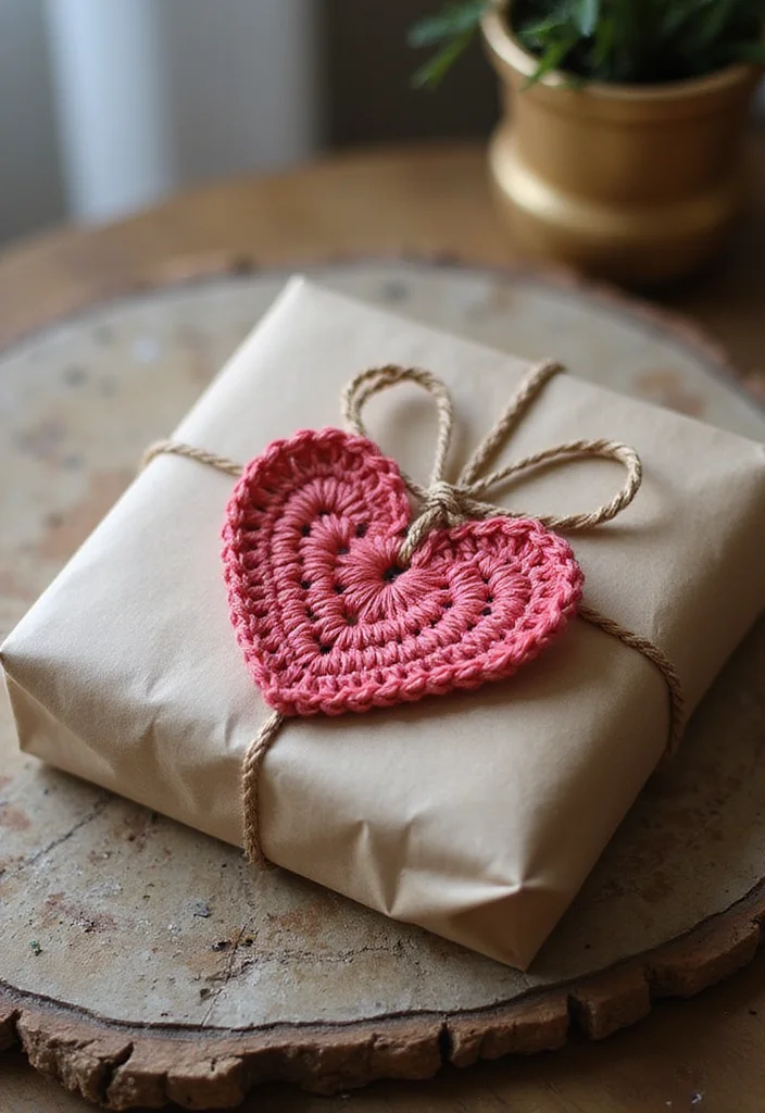27 Sweet Craft Ideas to Learn How to Crochet a Heart - 19. Heart Gift Tags