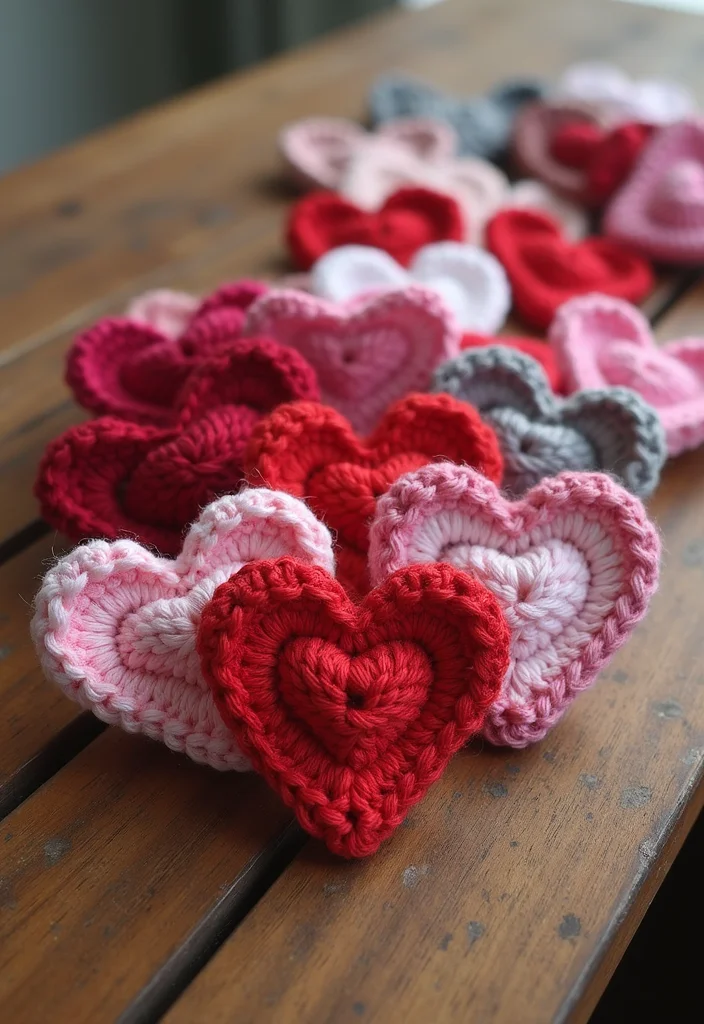 27 Sweet Craft Ideas to Learn How to Crochet a Heart - 22. Heart Hair Accessories
