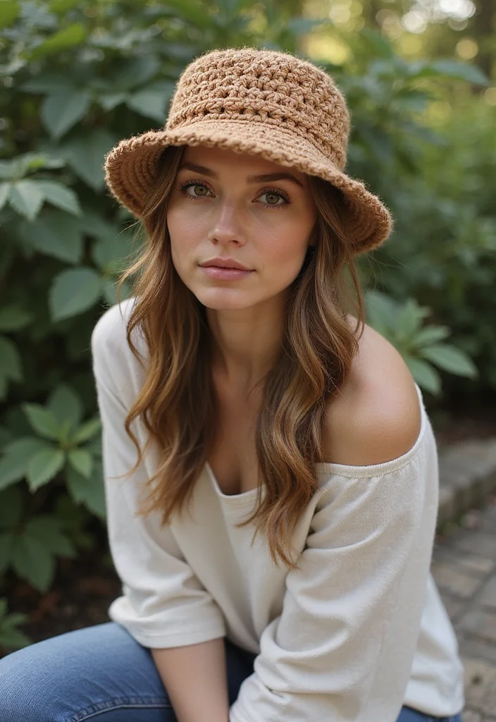 27 Trendy Accessories Using Crochet Bucket Hat Free Pattern - 4. Earthy Tones