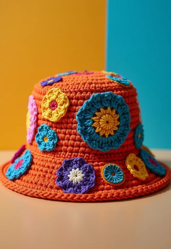 27 Trendy Accessories Using Crochet Bucket Hat Free Pattern - 9. Customizable Patches
