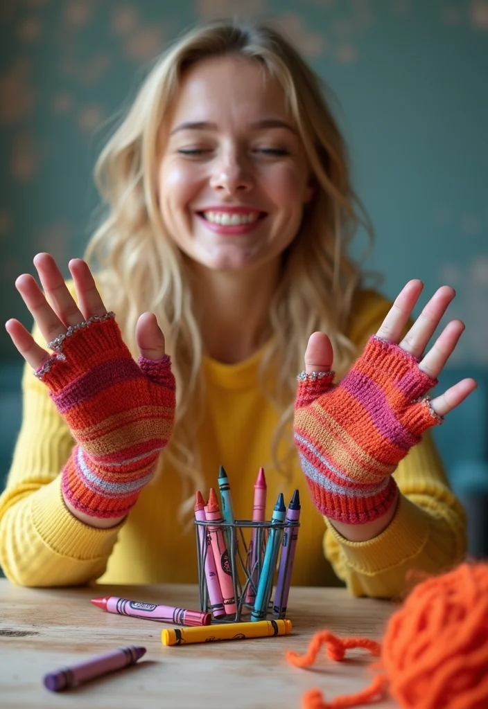 27 Winter Makes Using Crochet Fingerless Gloves: Free Patterns - 25. Easy Beginner Kids' Gloves