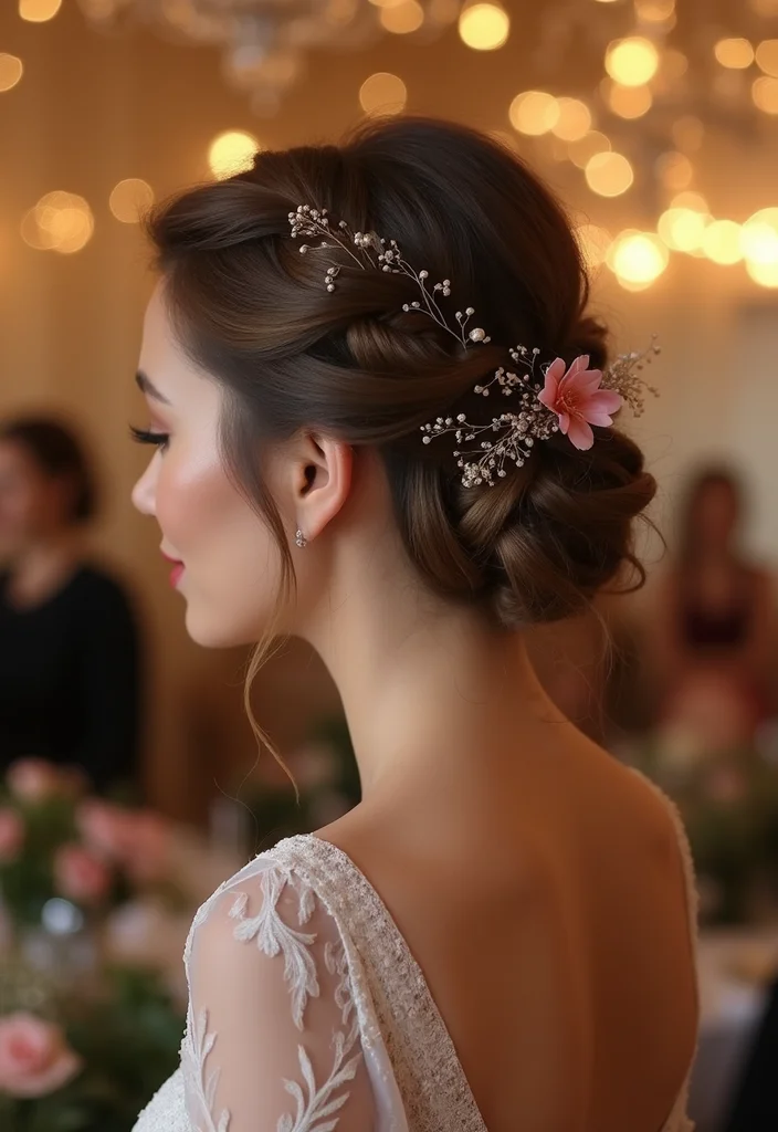 28 Trendy Looks Featuring Half Braids Half Crochet Hairstyles - 5. Elegant Updo with Half Braids