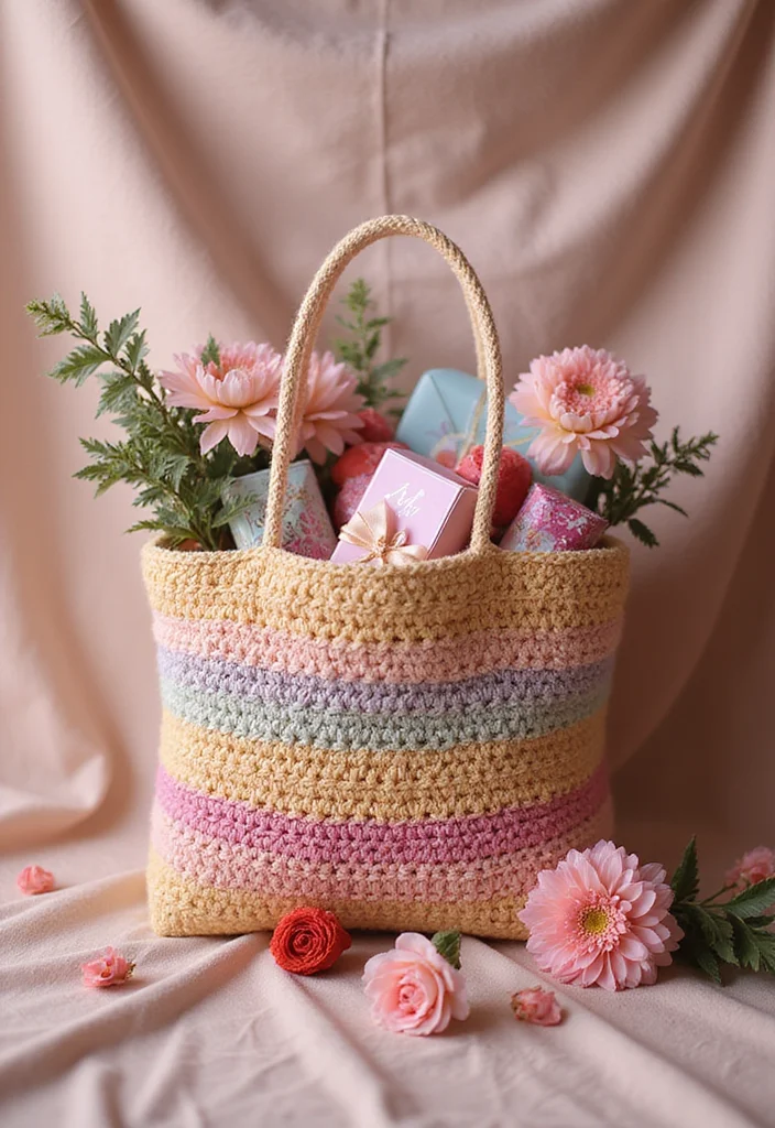 28 Trendy Makes with Crochet Tote Bags: Free Patterns for Sustainable Living - 11. Gift Giving Tote