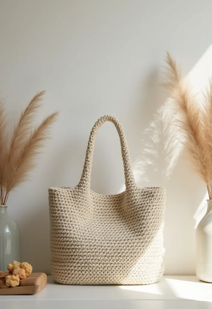28 Trendy Makes with Crochet Tote Bags: Free Patterns for Sustainable Living - 15. Minimalist Tote