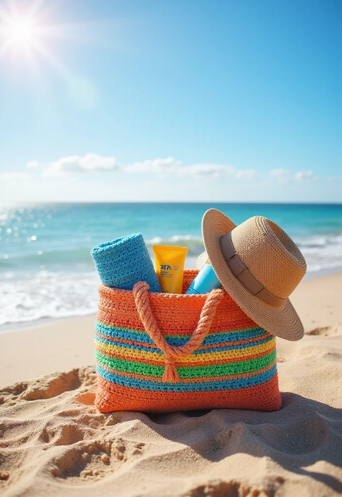 28 Trendy Makes with Crochet Tote Bags: Free Patterns for Sustainable Living - 2. Beach Ready Bag