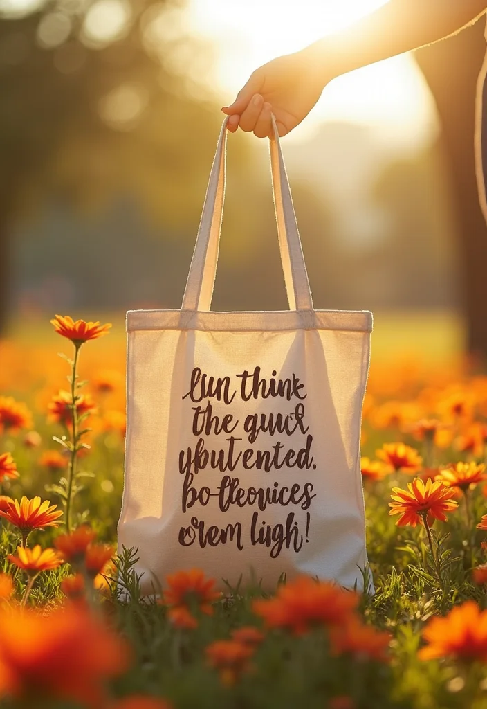 28 Trendy Makes with Crochet Tote Bags: Free Patterns for Sustainable Living - 23. Inspirational Quote Tote
