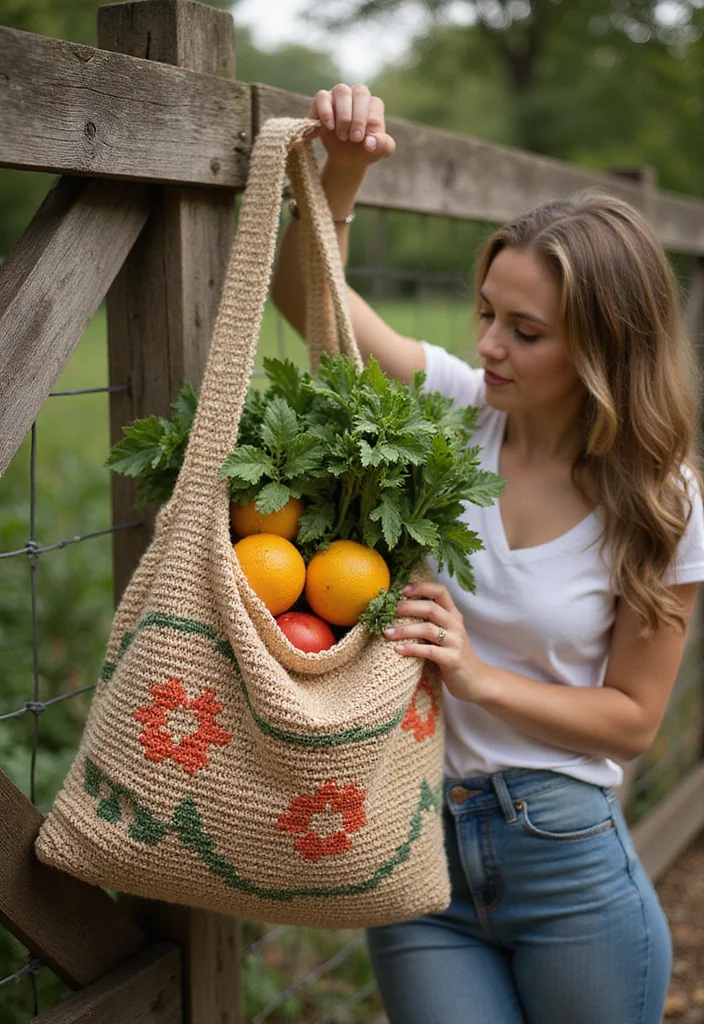 28 Useful Accessories from Crochet Bag Patterns - Free! - 4. Market Bag