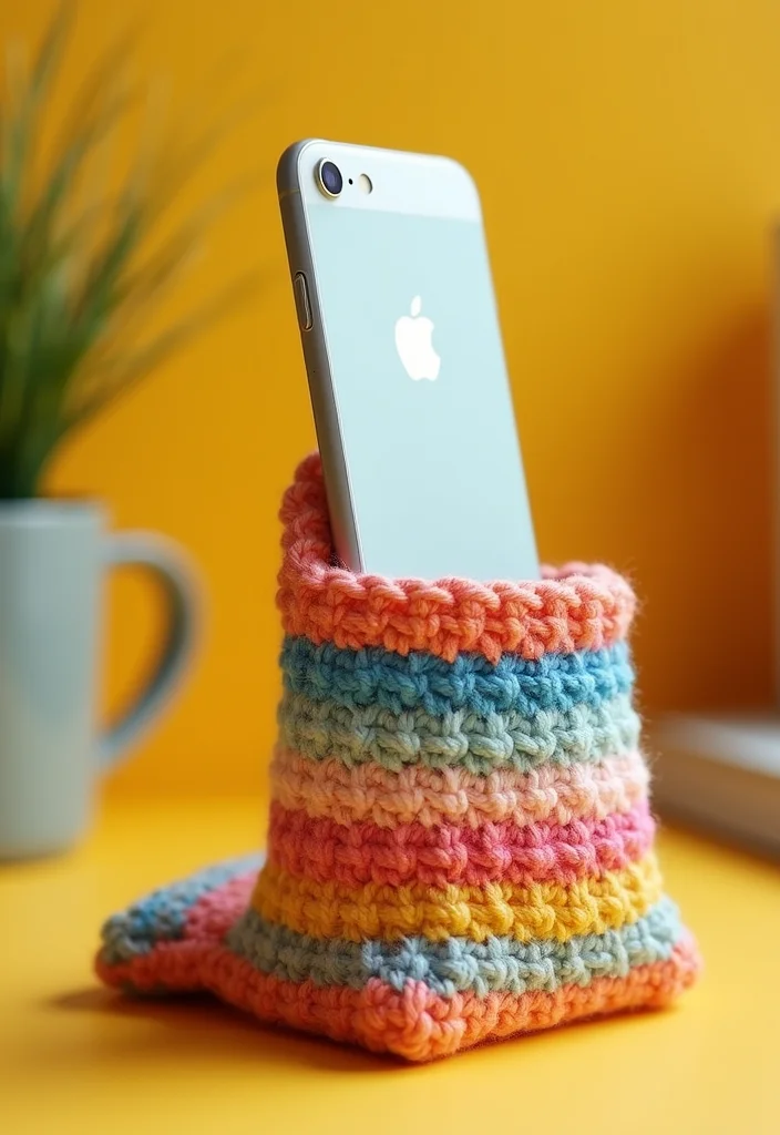 28 Useful Accessories from Crochet Bag Patterns - Free! - 6. Phone Holder