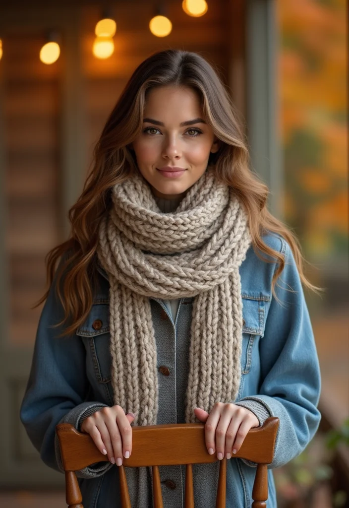 28 Warm & Stylish Makes with Crochet Scarf Pattern Free - 1. The Classic Chunky Scarf