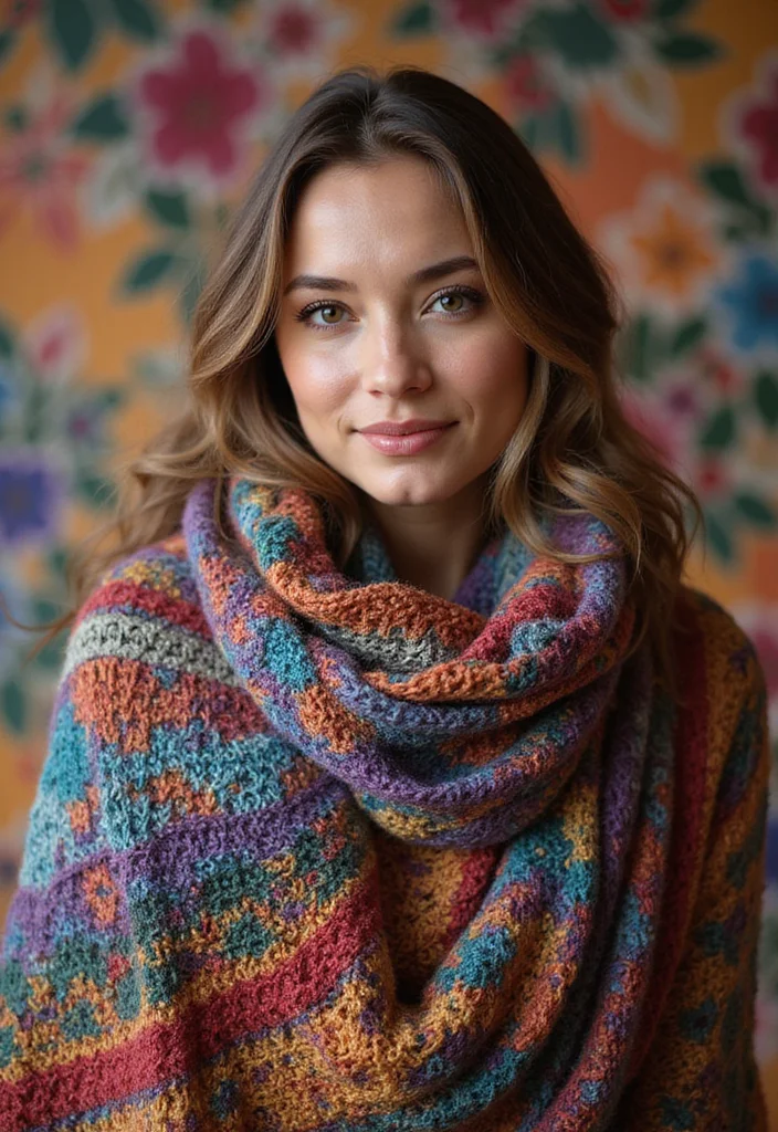 28 Warm & Stylish Makes with Crochet Scarf Pattern Free - 21. Mosaic Scarf