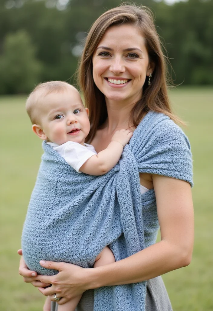 29 Adorable Makes Using Baby Blanket Crochet Patterns - 13. Cozy Baby Wraps for Parents