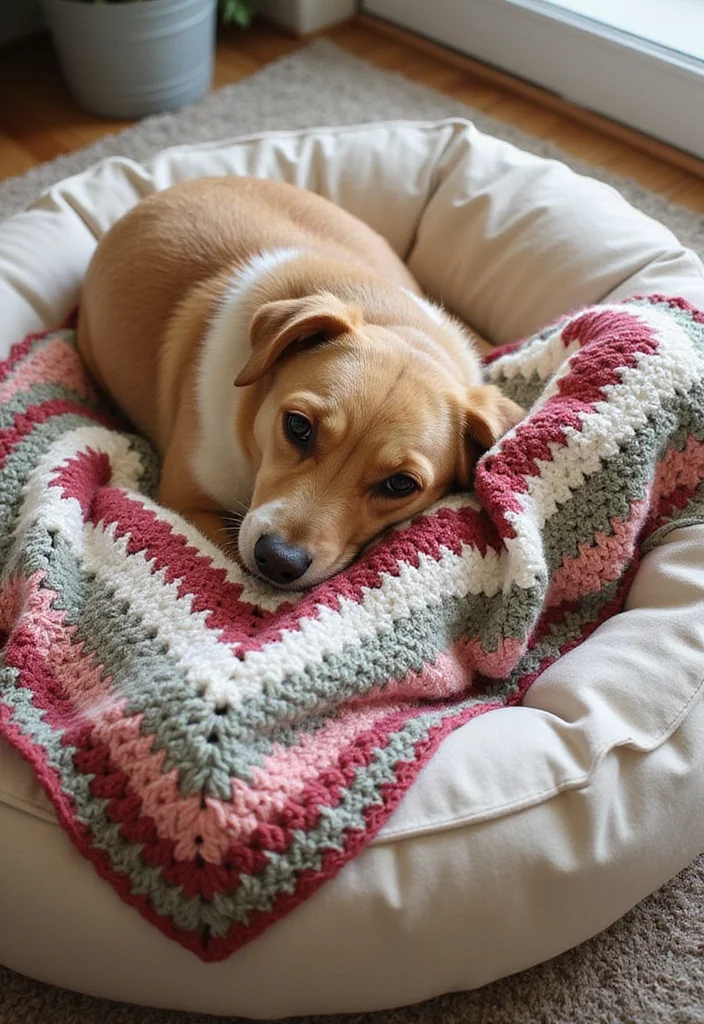 29 Adorable Makes Using Baby Blanket Crochet Patterns - 18. Cute Blankets for Pets