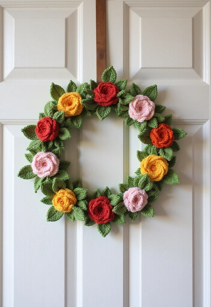 29 Adorable Makes Using Baby Blanket Crochet Patterns - 21. Decorative Wreaths for Nursery Doors