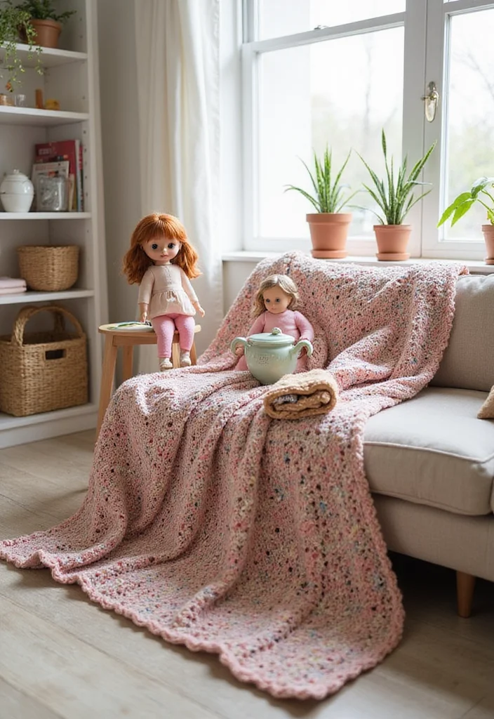 29 Adorable Makes Using Baby Blanket Crochet Patterns - 23. Tiny Blankets for Dolls