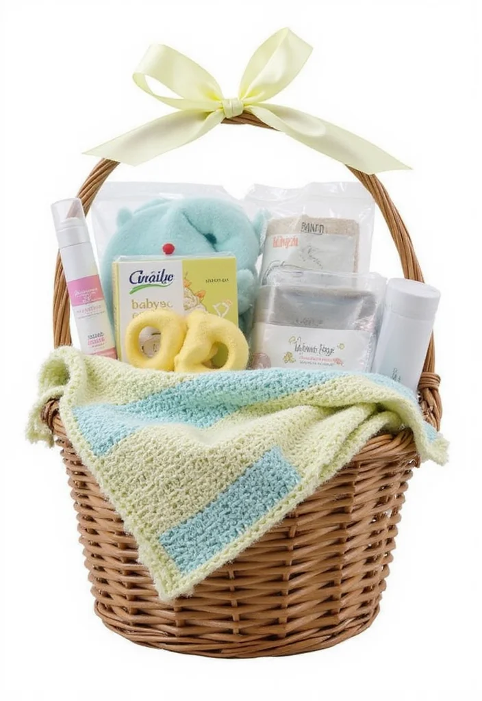 29 Adorable Makes Using Baby Blanket Crochet Patterns - 24. Handmade Baby Shower Gifts