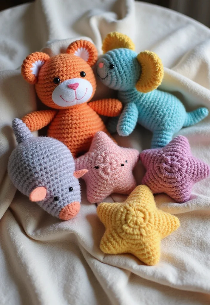 29 Adorable Makes Using Baby Blanket Crochet Patterns - 5. Cuddly Baby Toys