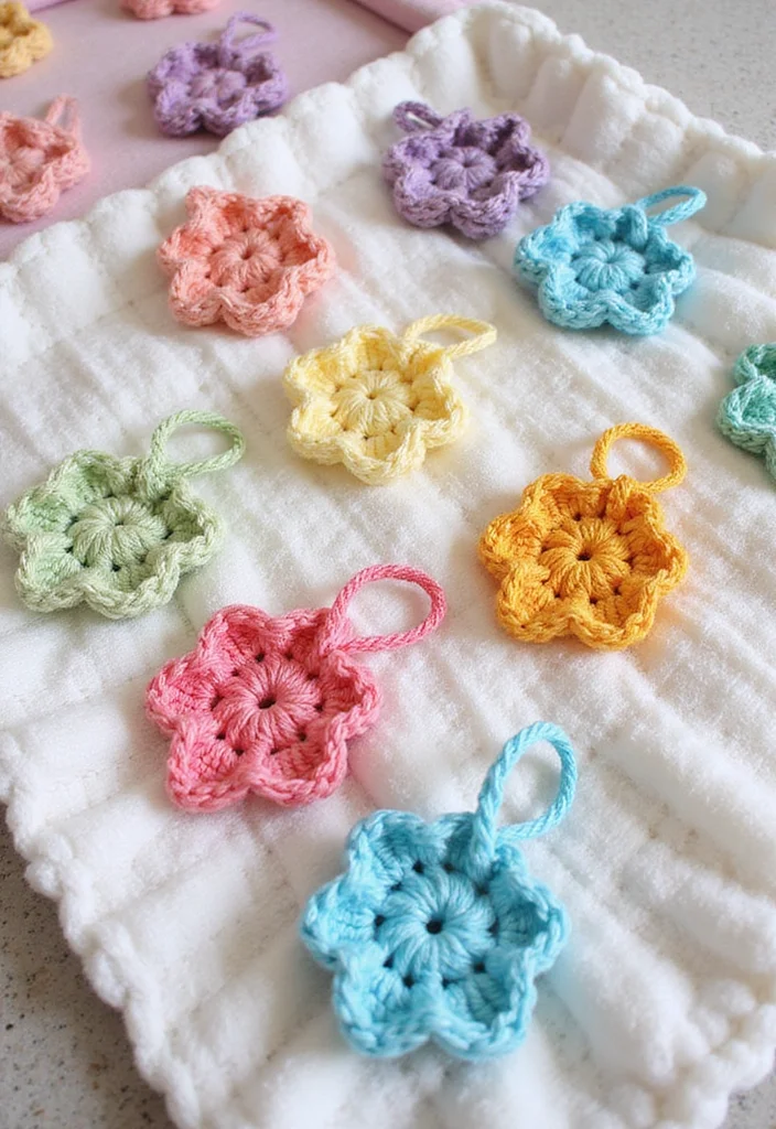 29 Adorable Makes Using Baby Blanket Crochet Patterns - 6. Baby Blanket Tags