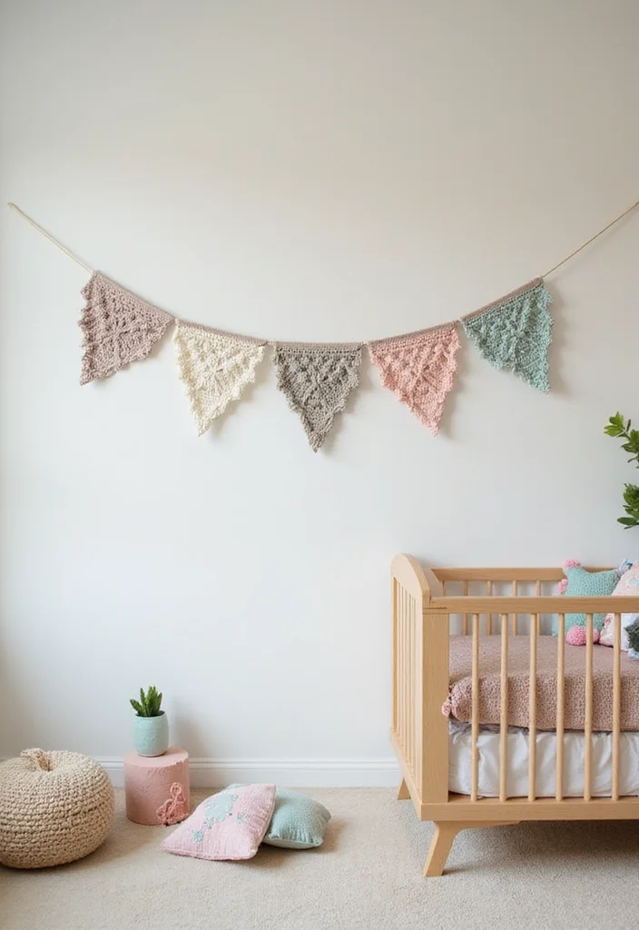 29 Adorable Makes Using Baby Blanket Crochet Patterns - 9. Decorative Nursery Buntings