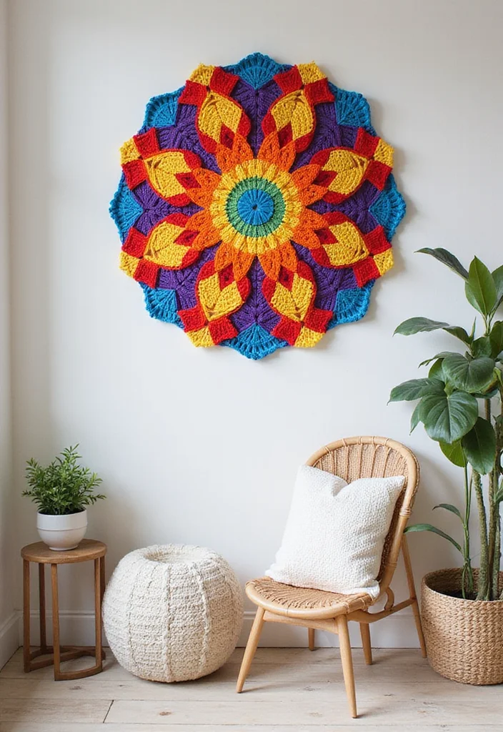 29 Artistic Designs Using Crochet Tapestry Pattern Free Charts - 16. Crochet Wall Art for Creativity