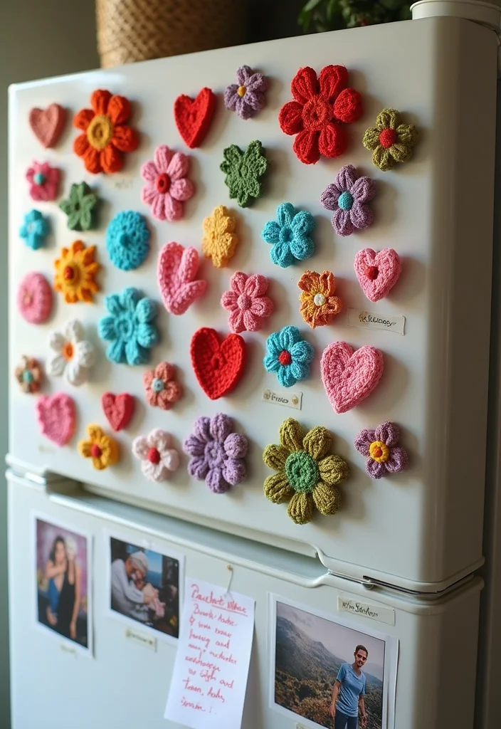 29 Artistic Designs Using Crochet Tapestry Pattern Free Charts - 23. Crochet Magnets for Fun Decor
