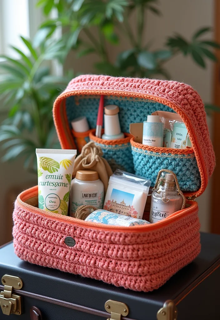 29 Artistic Designs Using Crochet Tapestry Pattern Free Charts - 26. Crochet Travel Cases for Organization