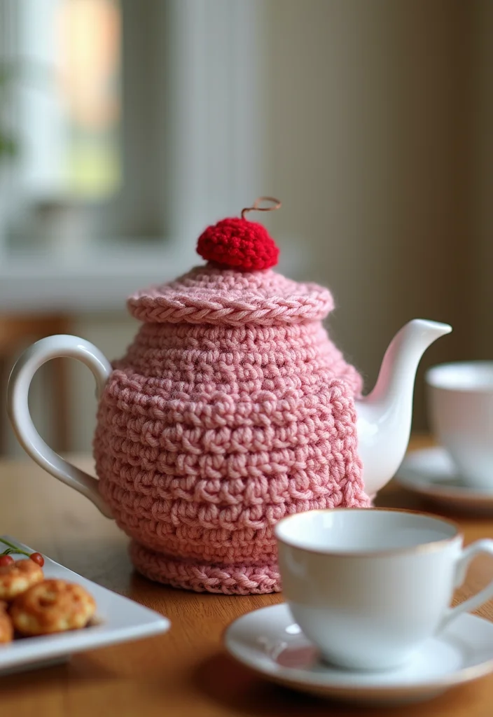 29 Artistic Designs Using Crochet Tapestry Pattern Free Charts - 27. Decorative Crochet Tea Cozy