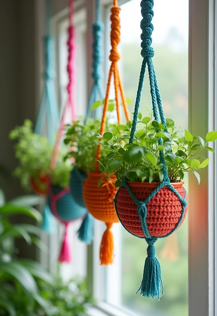29 Artistic Designs Using Crochet Tapestry Pattern Free Charts - 4. Whimsical Crochet Plant Hangers