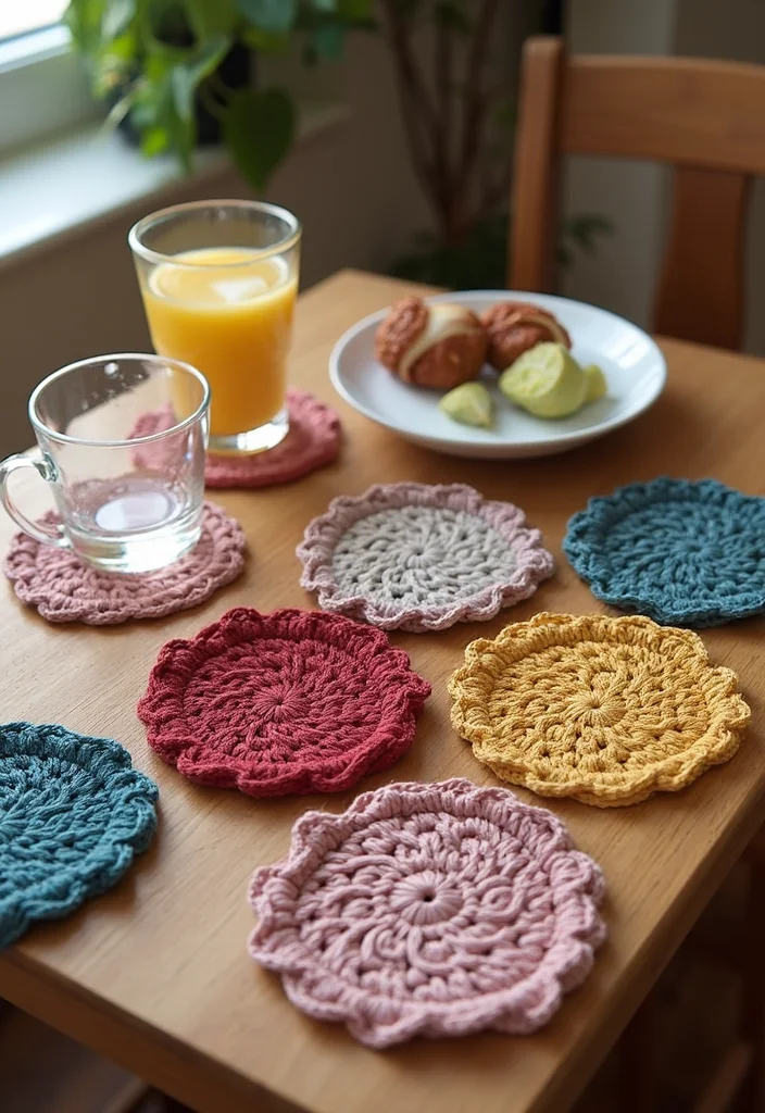 29 Artistic Designs Using Crochet Tapestry Pattern Free Charts - 5. Artistic Crochet Coasters