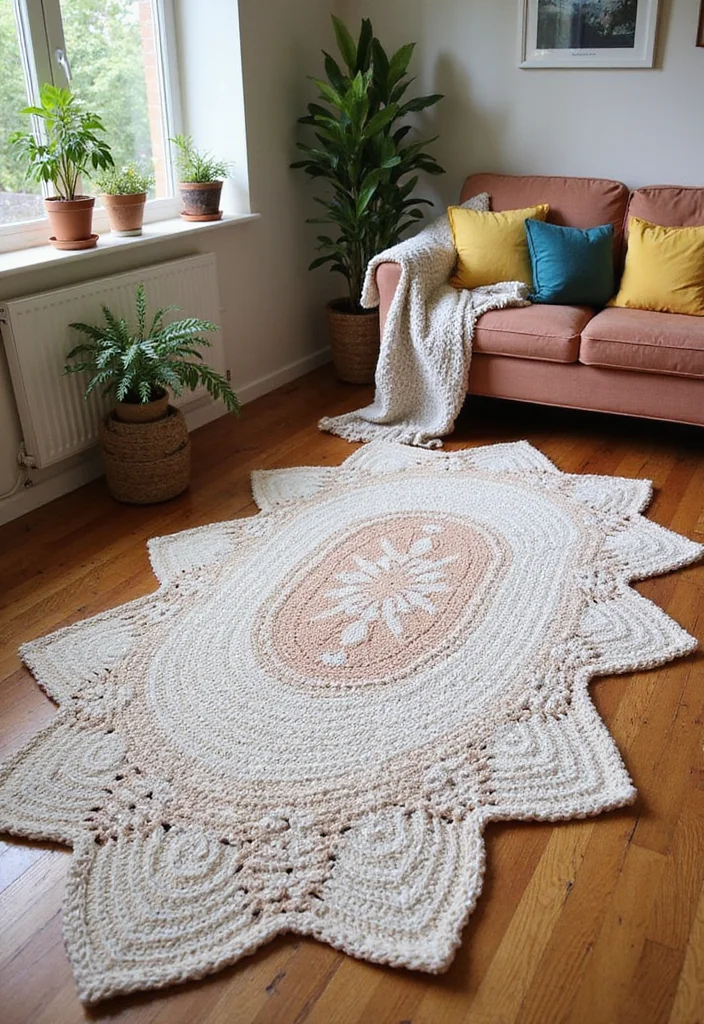 29 Artistic Designs Using Crochet Tapestry Pattern Free Charts - 7. Unique Crochet Rugs