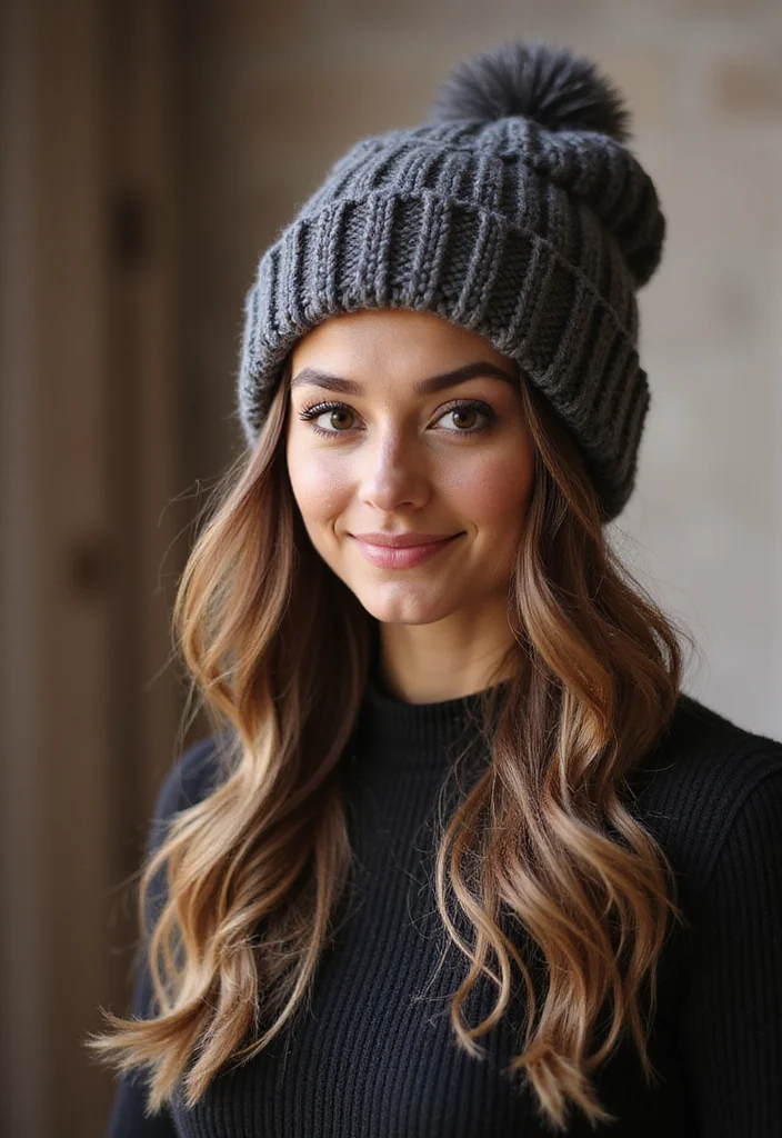 29 Cozy Winter Looks Using Crochet Beanie Patterns: Free DIY Crochet Ideas - 16. Side Slit Beanie