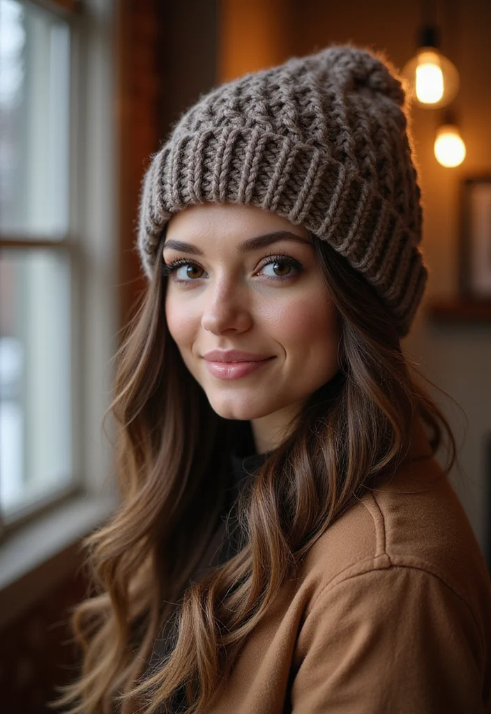 29 Cozy Winter Looks Using Crochet Beanie Patterns: Free DIY Crochet Ideas - 27. Layered Beanie