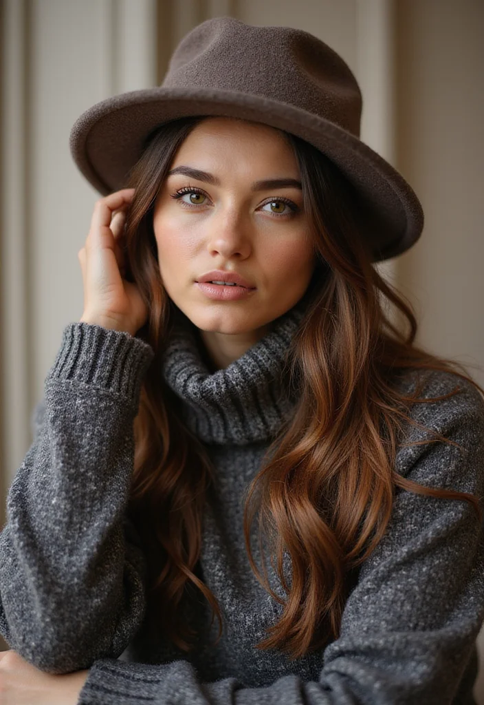 29 Cozy Winter Looks Using Crochet Beanie Patterns: Free DIY Crochet Ideas - 9. Beanie with a Brim