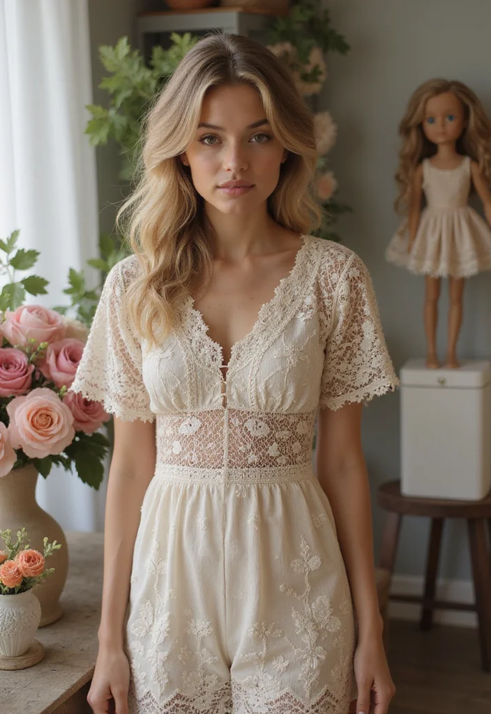 29 Cute Outfit Ideas from Crochet Doll Clothes Free Patterns - 6. Vintage Lace Dress