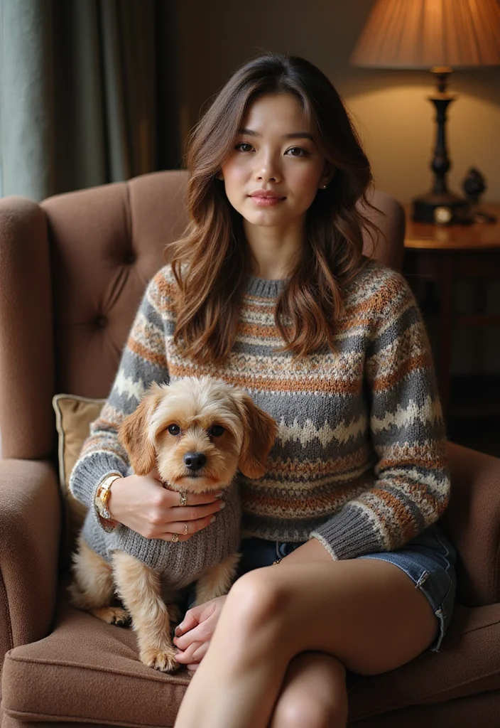 29 Cute Pet Looks Using Crochet Dog Sweater Free Pattern - 12. Classic Fair Isle