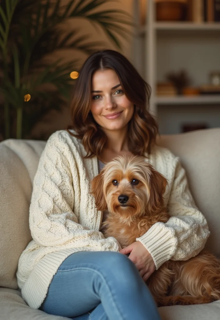 29 Cute Pet Looks Using Crochet Dog Sweater Free Pattern - 18. Classic Cable Cardigan