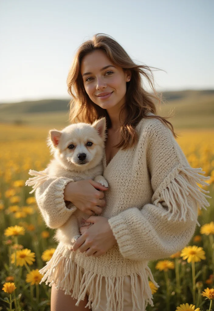 29 Cute Pet Looks Using Crochet Dog Sweater Free Pattern - 23. Eye-catching Fringe