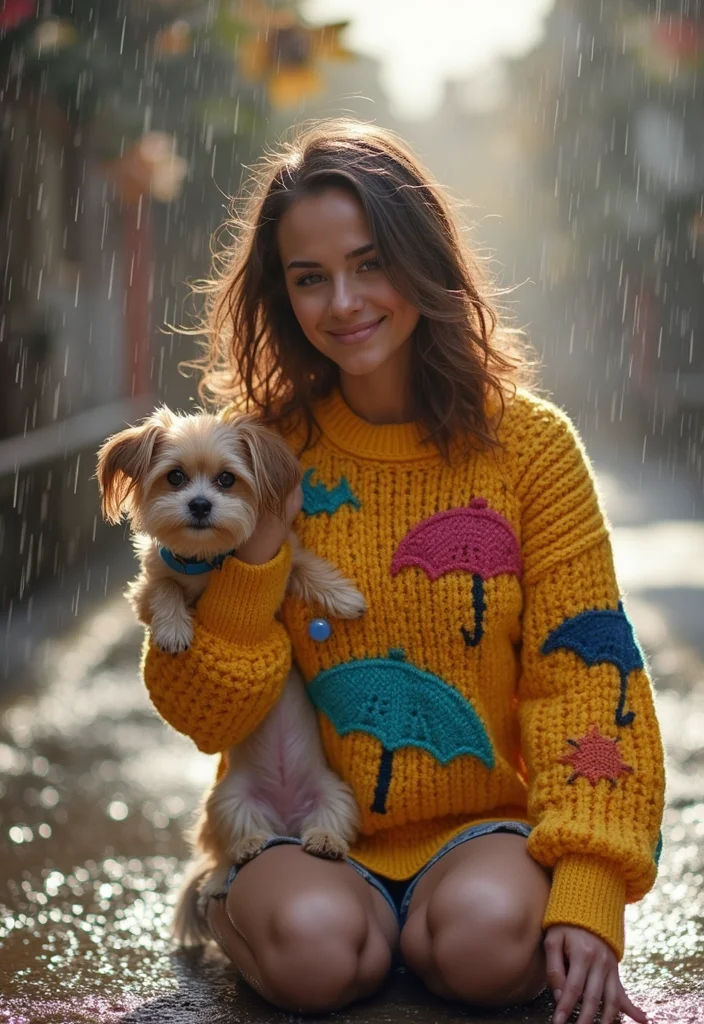 29 Cute Pet Looks Using Crochet Dog Sweater Free Pattern - 28. Fun Umbrella Patterns