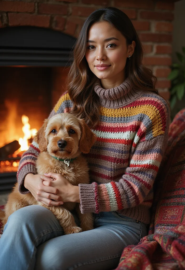 29 Cute Pet Looks Using Crochet Dog Sweater Free Pattern - 4. Cute Turtleneck Style