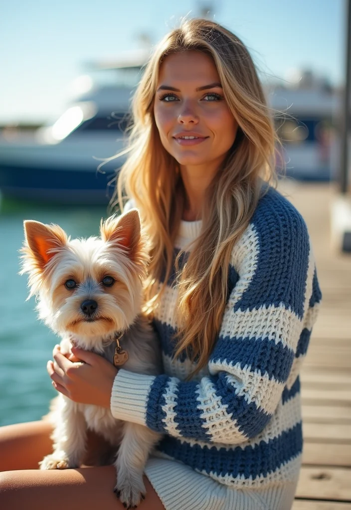 29 Cute Pet Looks Using Crochet Dog Sweater Free Pattern - 6. Nautical Theme