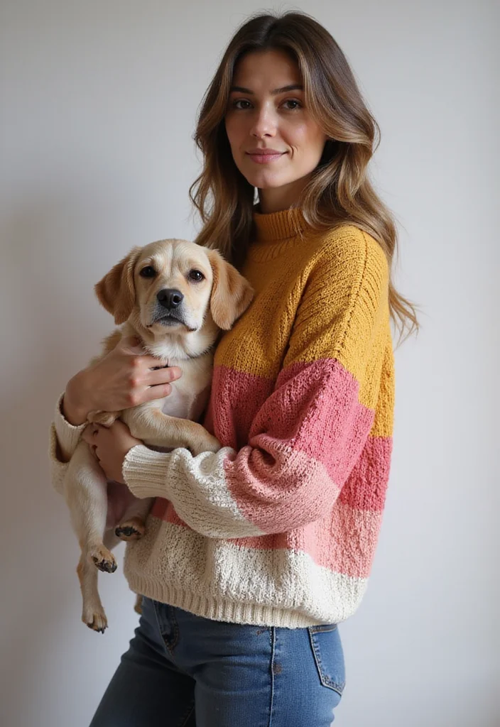 29 Cute Pet Looks Using Crochet Dog Sweater Free Pattern - 9. Fun Color Gradients