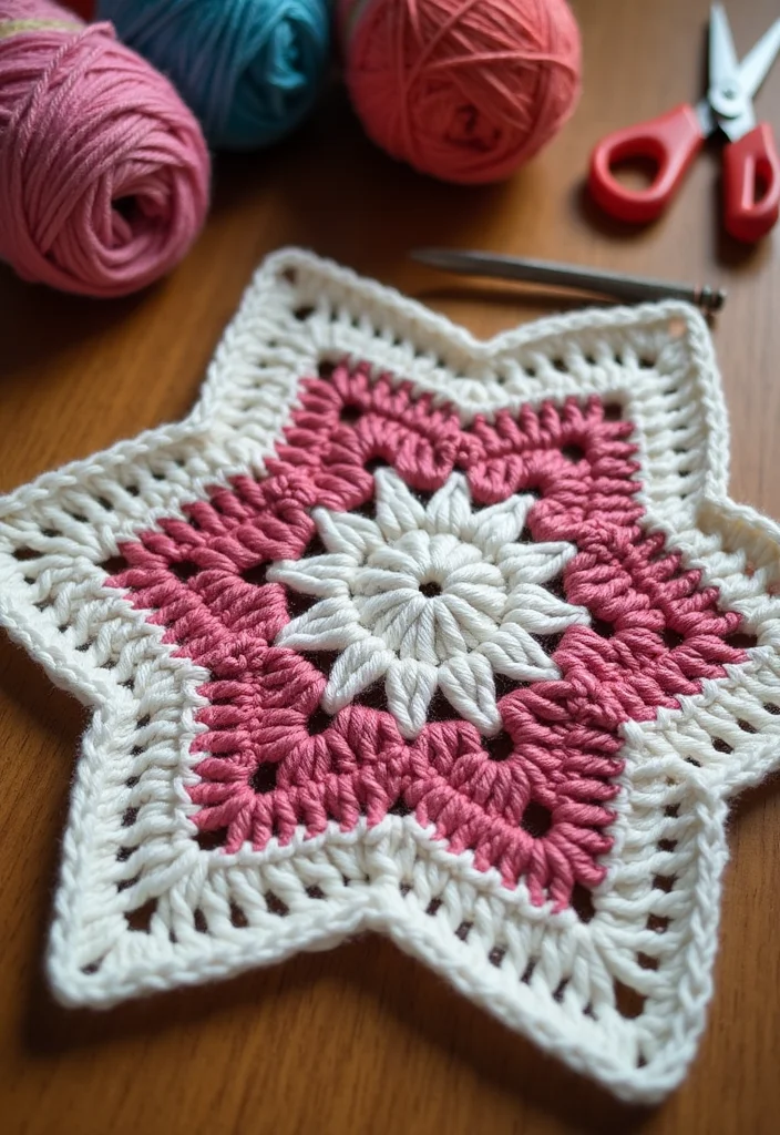 29 Cute Shapes to Practice How to Crochet a Star - 1. Simple Five-Point Star